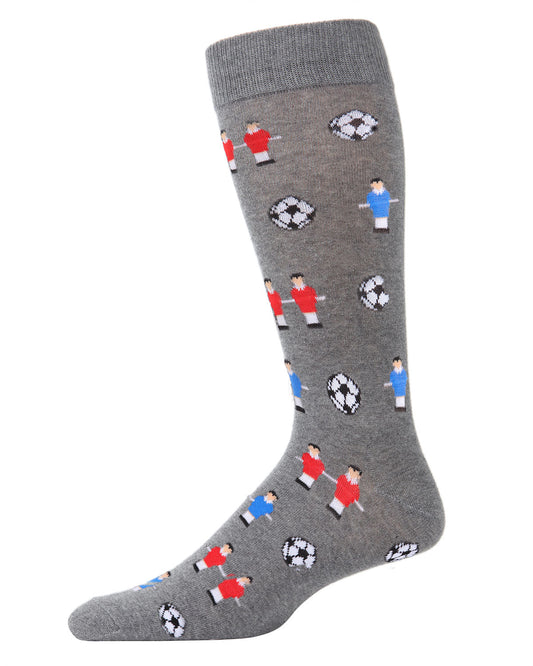 Men's Fun Foosball Bamboo Blend Novelty Crew Sock