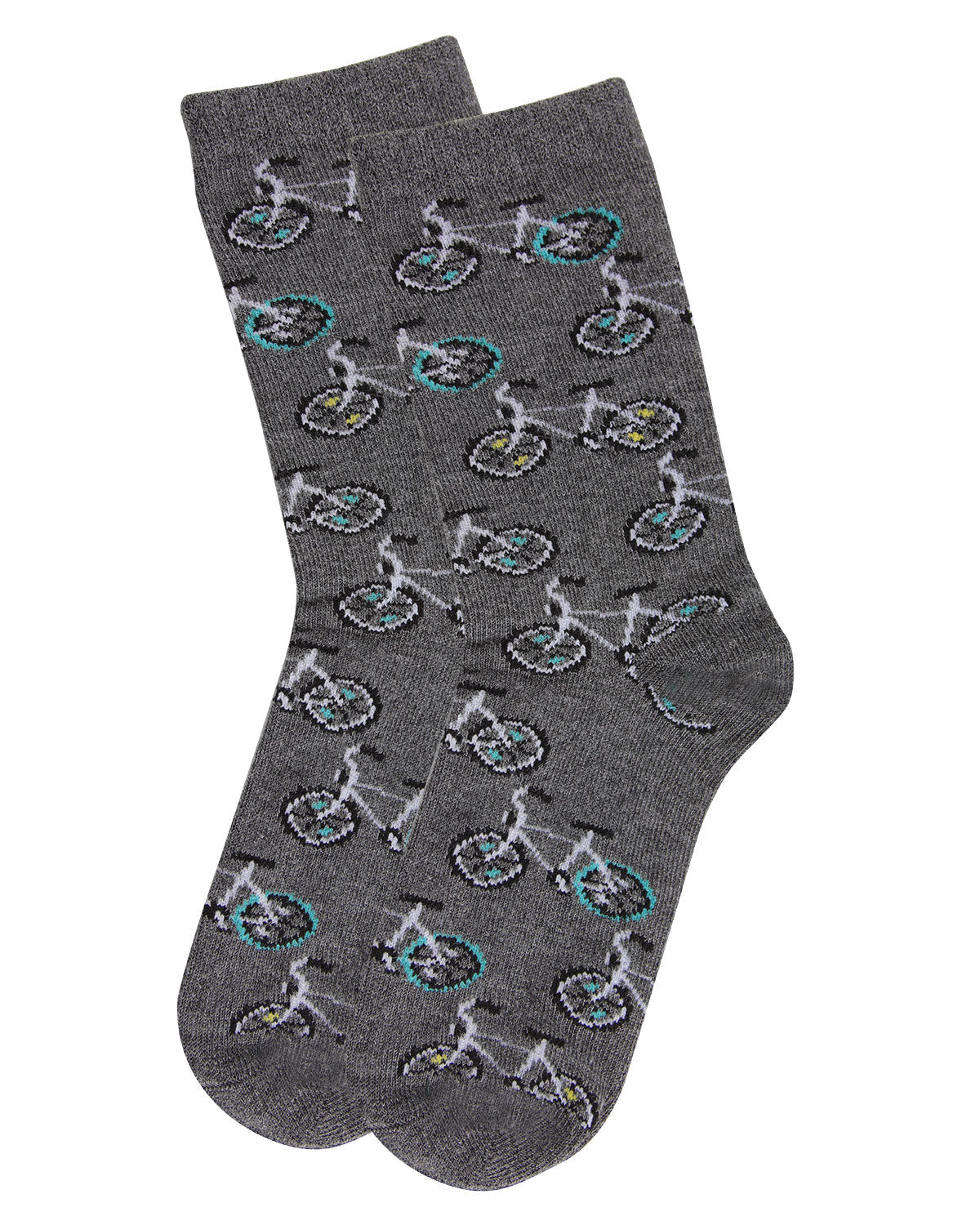 Boys Bicycle-Themed Rayon-Blend Novelty Crew Sock