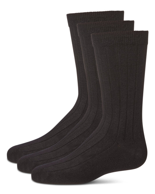 Boys' Ribbed Rayon from Bamboo Blend Crew Socks