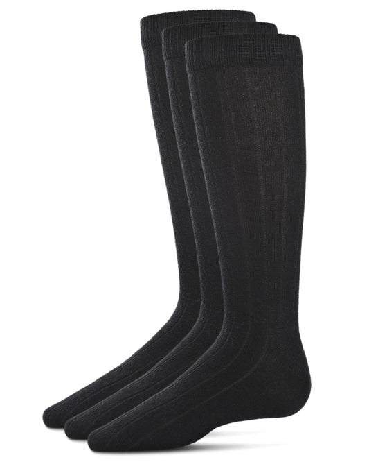 Boys' 3 Pair Pack Flat Crew Socks