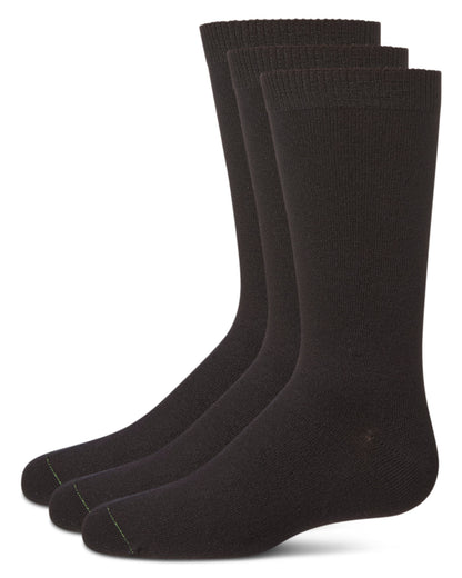 Boys' 3 Pair Pack Flat Rayon from Bamboo Blend Crew Socks