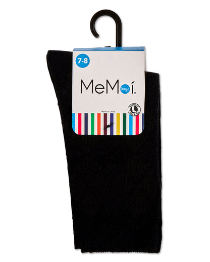 Boys' All Over Argyle Cotton Blend Dress Crew Socks