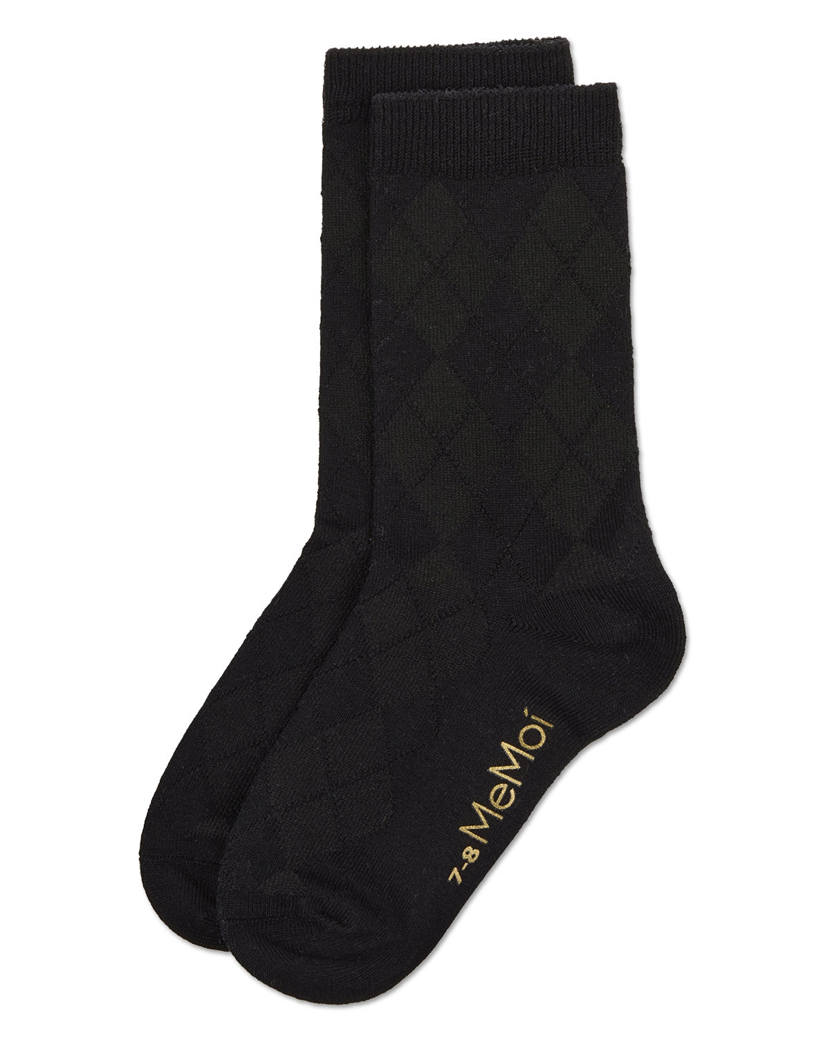 Boys' All Over Argyle Cotton Blend Dress Crew Socks