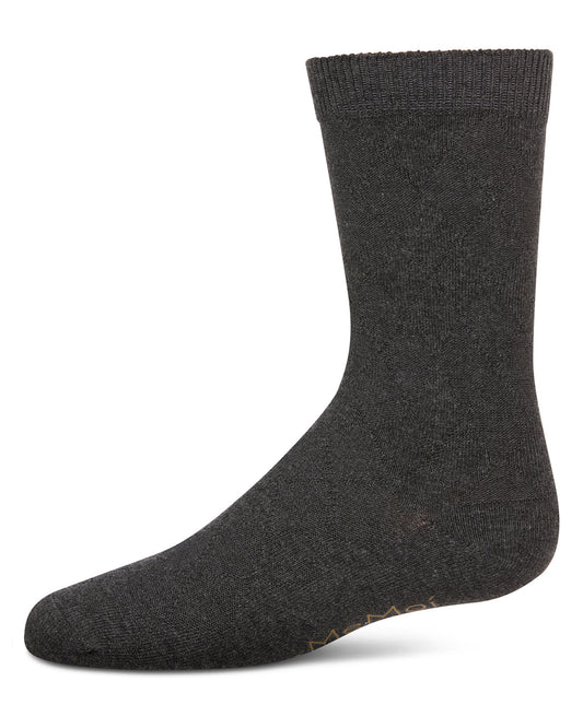 Boys' All Over Argyle Cotton Blend Dress Crew Socks