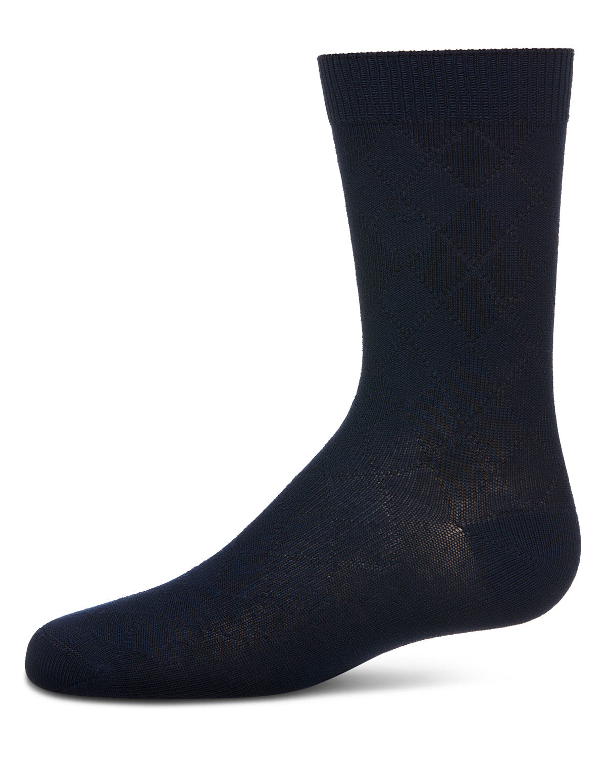 Boys' All Over Argyle Cotton Blend Dress Crew Socks