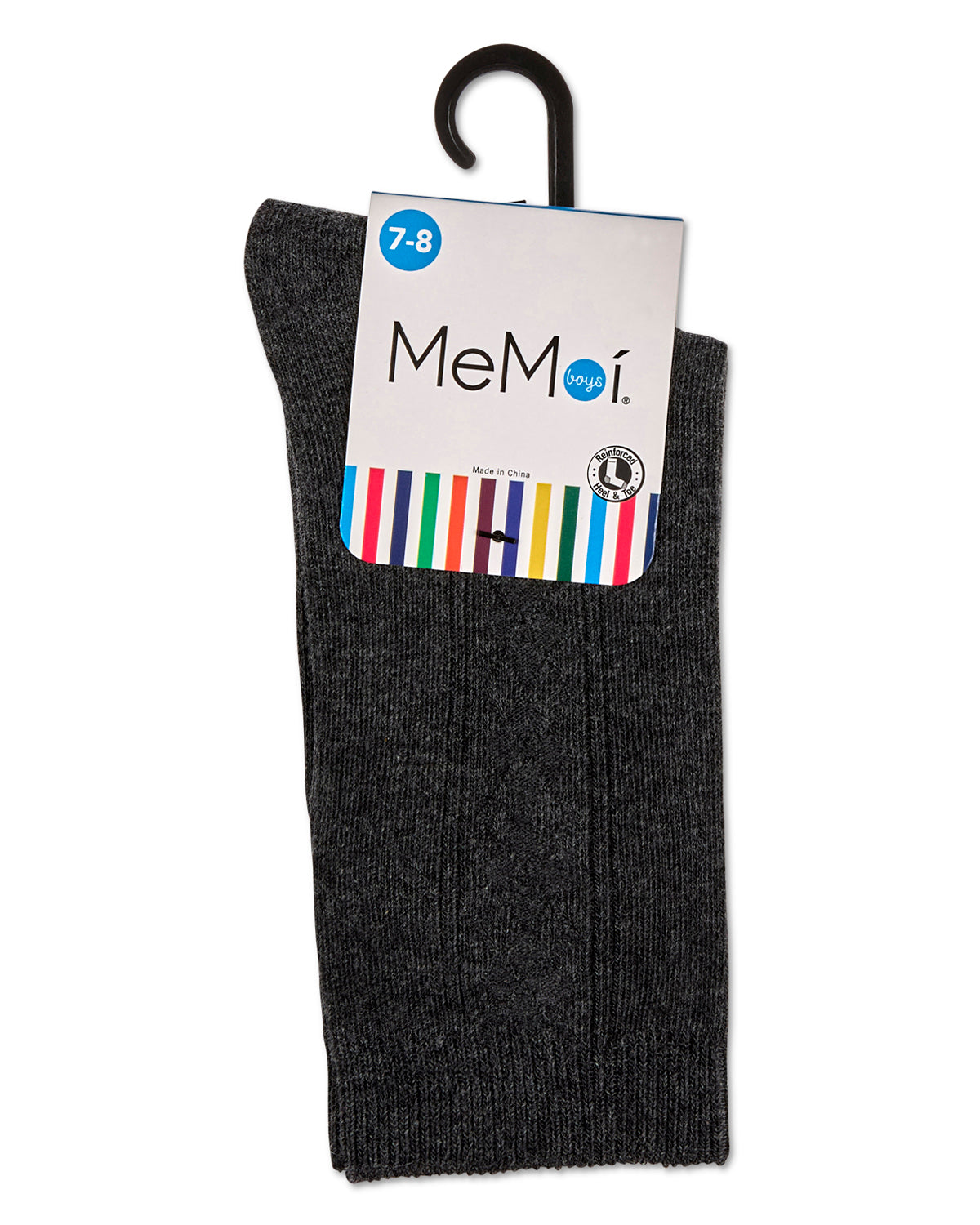 Boys' Clocking Argyle Cotton Blend Dress Socks