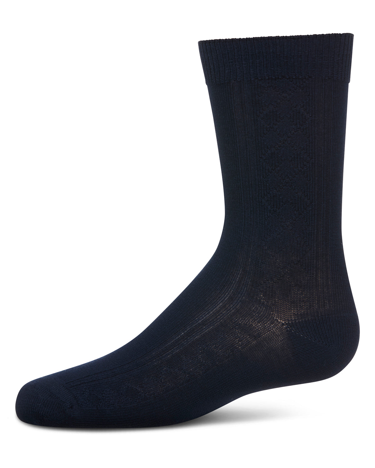 Boys' Clocking Argyle Cotton Blend Dress Socks