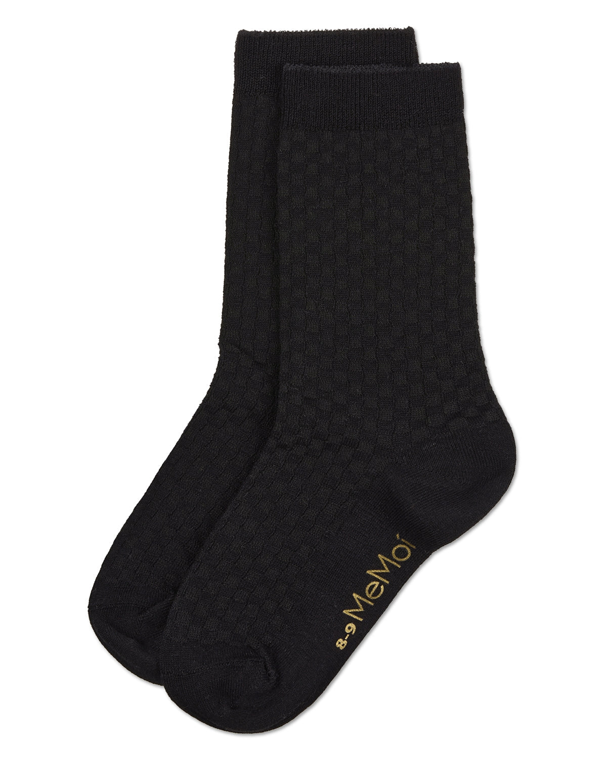 Boys Basket Weave Patterned Combed Cotton Crew Socks