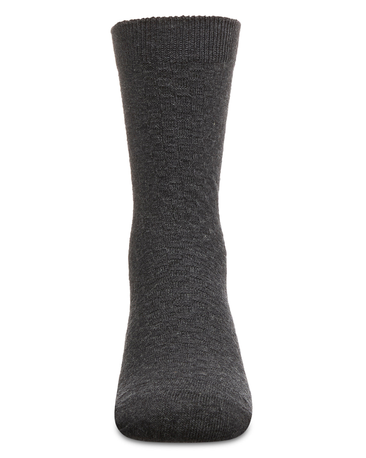 Boys Basket Weave Patterned Combed Cotton Crew Socks