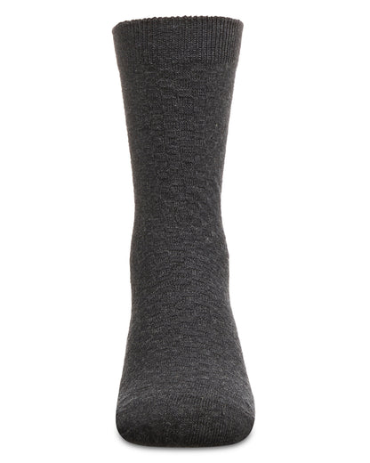 Boys Basket Weave Patterned Combed Cotton Crew Socks