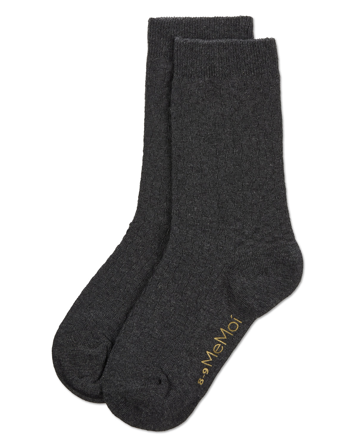 Boys Basket Weave Patterned Combed Cotton Crew Socks