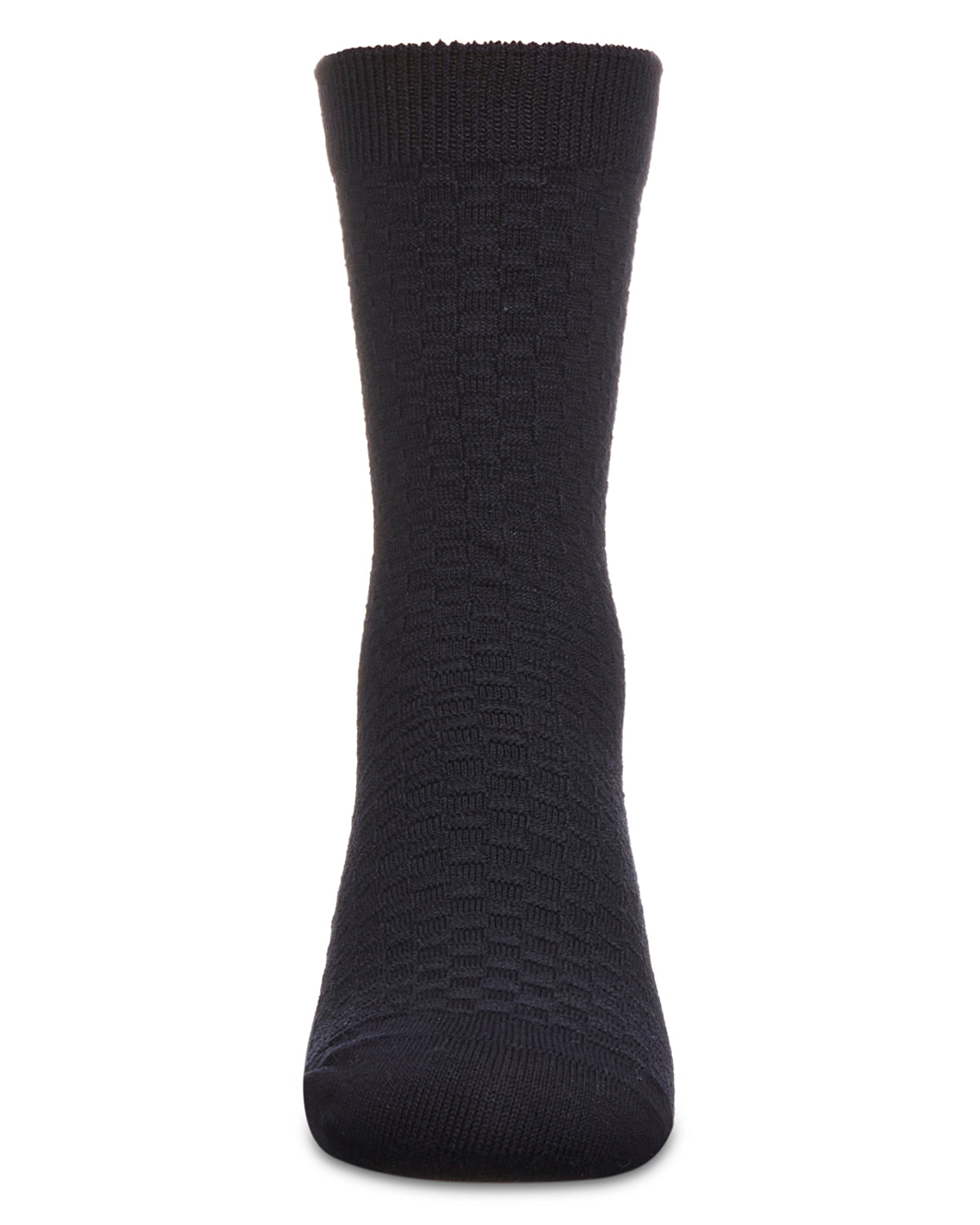 Boys Basket Weave Patterned Combed Cotton Crew Socks