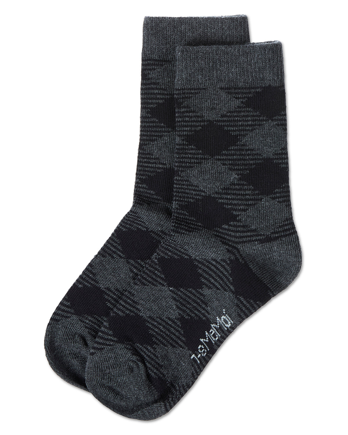Boys Argyle Cotton-Rich Fine-Gauge Crew Sock