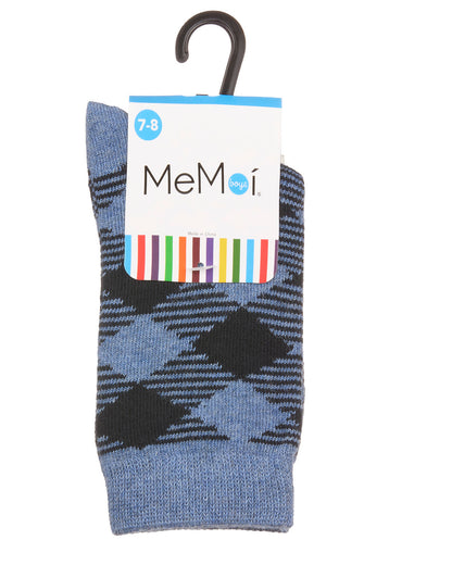 Boys Argyle Cotton-Rich Fine-Gauge Crew Sock