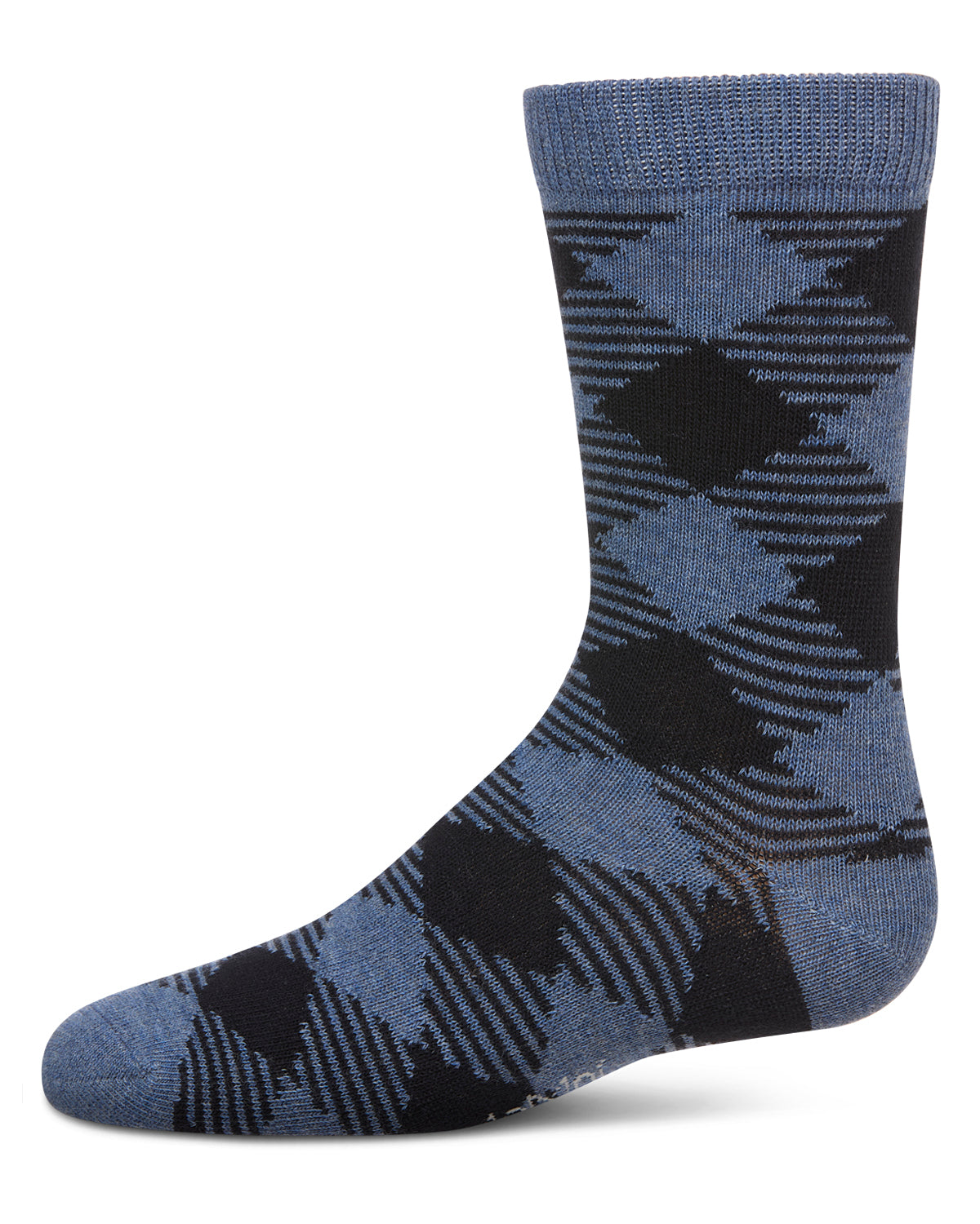 Boys Argyle Cotton-Rich Fine-Gauge Crew Sock