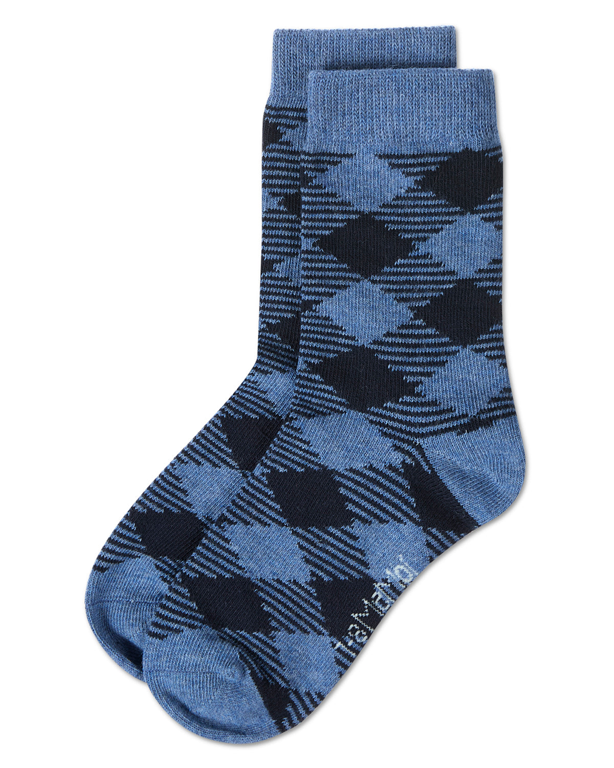 Boys Argyle Cotton-Rich Fine-Gauge Crew Sock