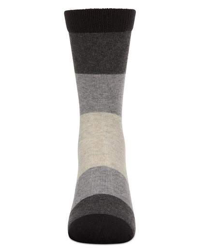 Ombre Color Block Boys Cotton Blend Crew Sock