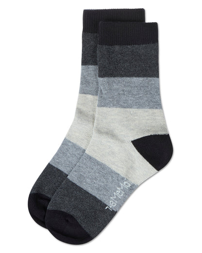 Ombre Color Block Boys Cotton Blend Crew Sock