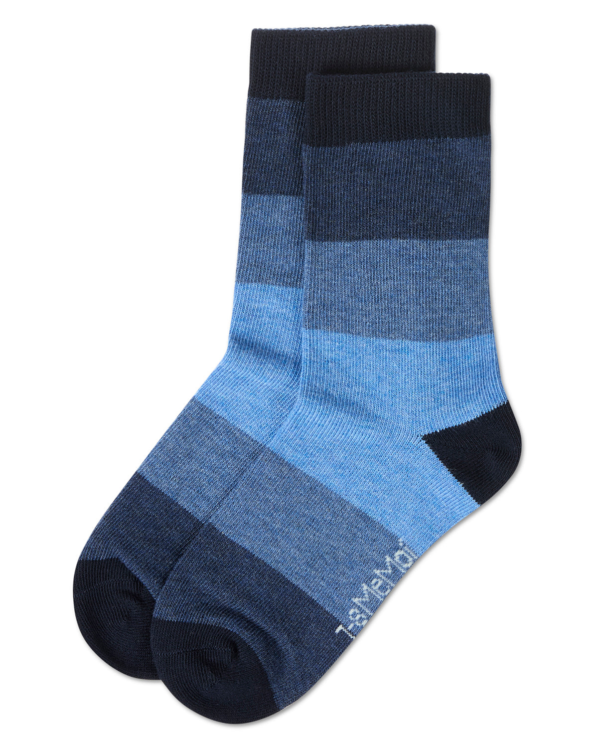 Ombre Color Block Boys Cotton Blend Crew Sock