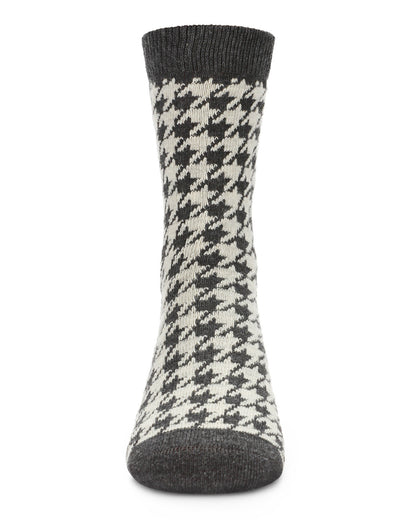 Boys Houndstooth Cotton-Rich Crew Sock