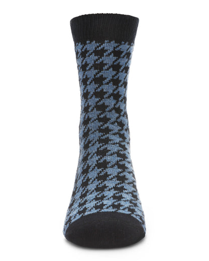 Boys Houndstooth Cotton-Rich Crew Sock