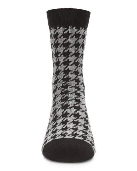 Boys Houndstooth Cotton-Rich Crew Sock