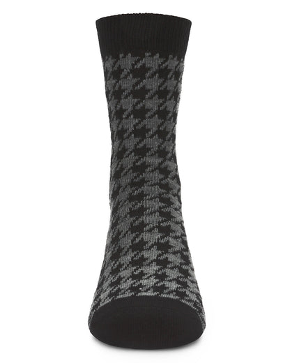 Boys Houndstooth Cotton-Rich Crew Sock