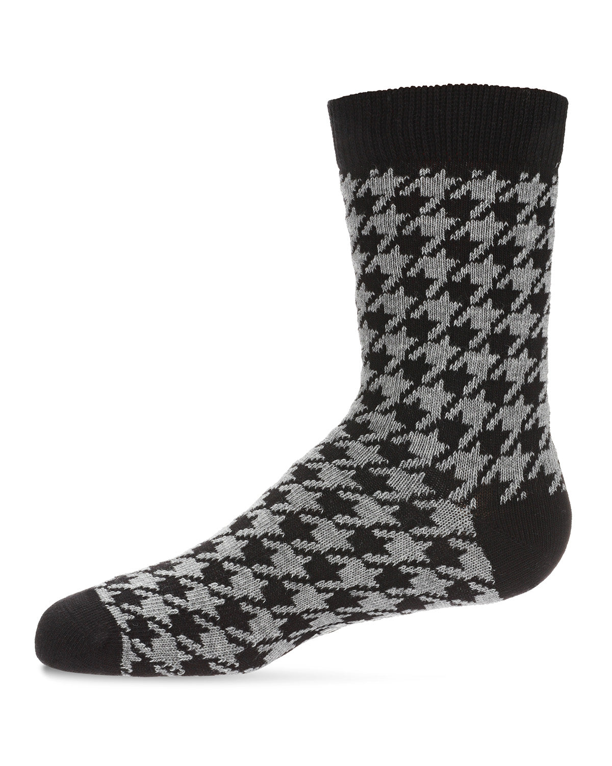 Boys Houndstooth Cotton-Rich Crew Sock