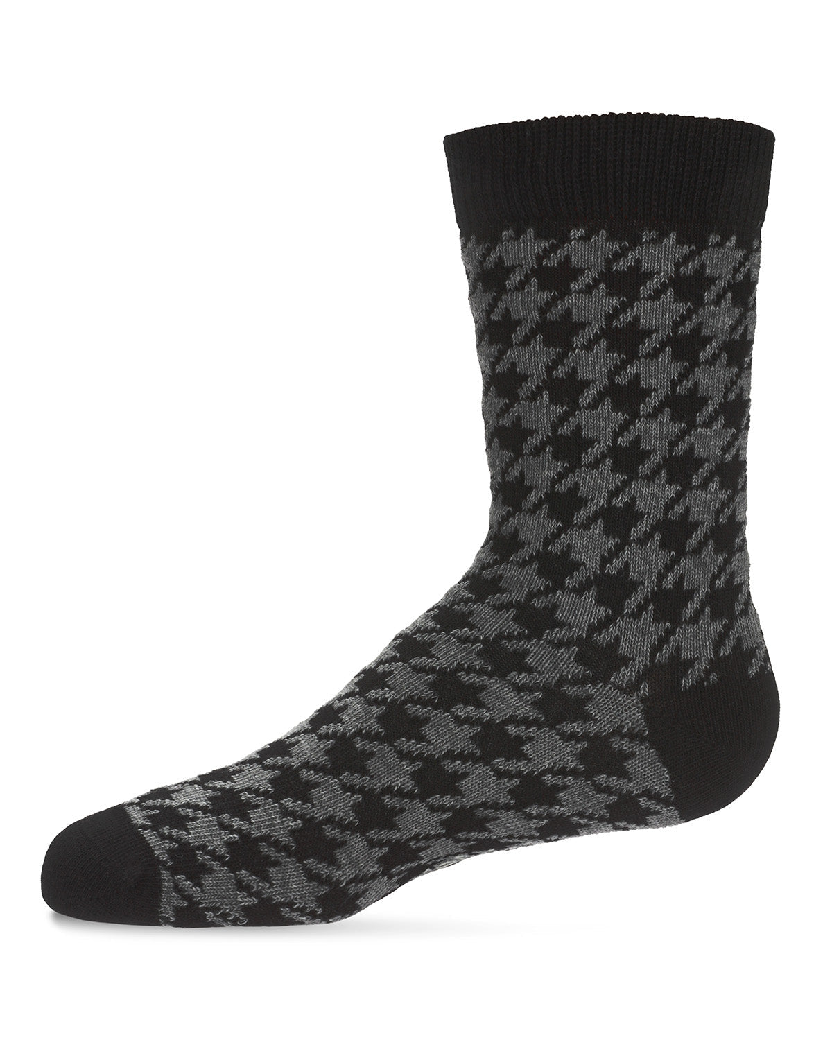 Boys Houndstooth Cotton-Rich Crew Sock