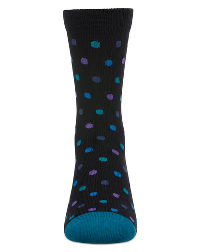 Boys Colorful Dot-Patterned Cotton-Rich Crew Sock