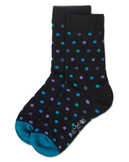 Boys Colorful Dot-Patterned Cotton-Rich Crew Sock