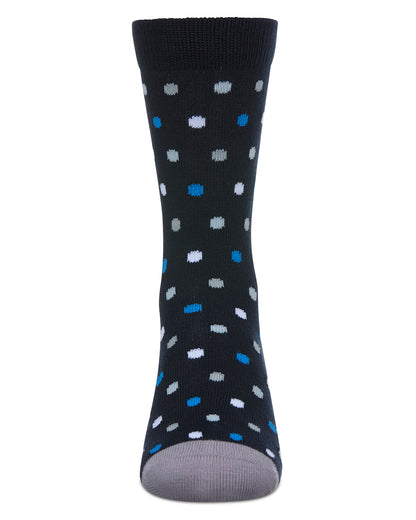 Boys Colorful Dot-Patterned Cotton-Rich Crew Sock