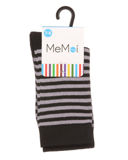 Thin Stripe Cotton Blend Boys Crew Sock