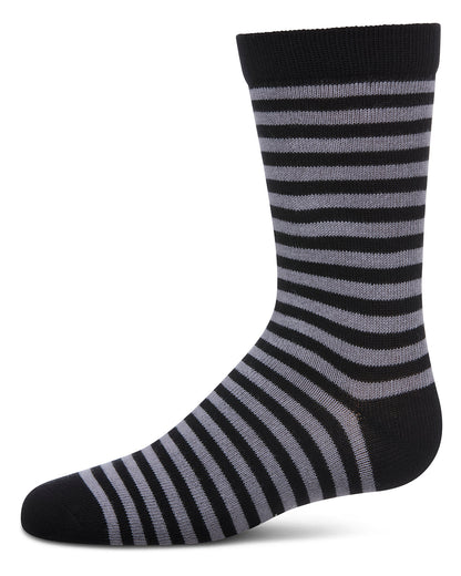 Thin Stripe Cotton Blend Boys Crew Sock