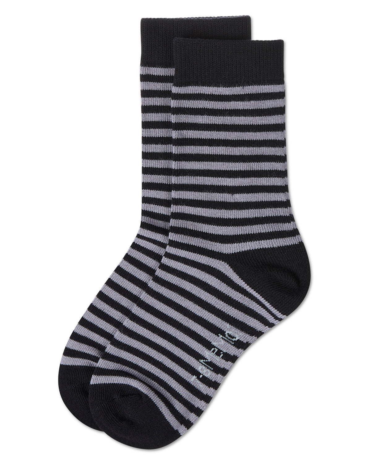 Thin Stripe Cotton Blend Boys Crew Sock