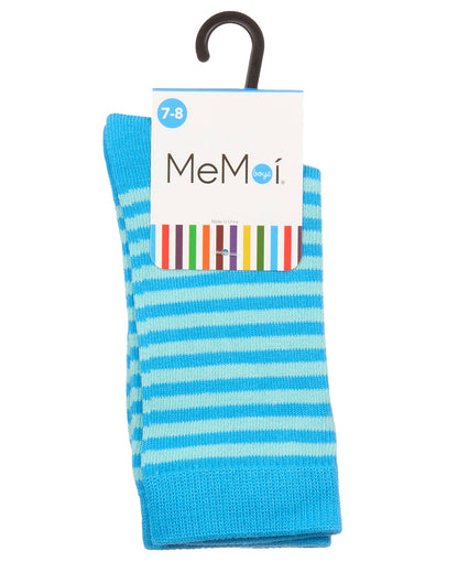 Thin Stripe Cotton Blend Boys Crew Sock