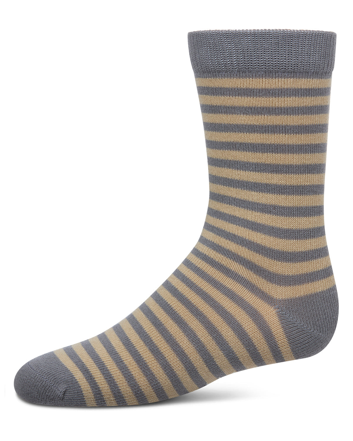 Thin Stripe Cotton Blend Boys Crew Sock