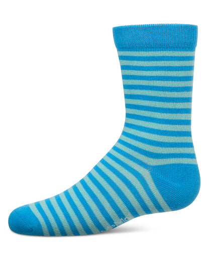 Thin Stripe Cotton Blend Boys Crew Sock
