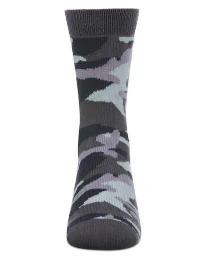 Boys Camouflage-Pattern Cotton-Rich Crew Socks