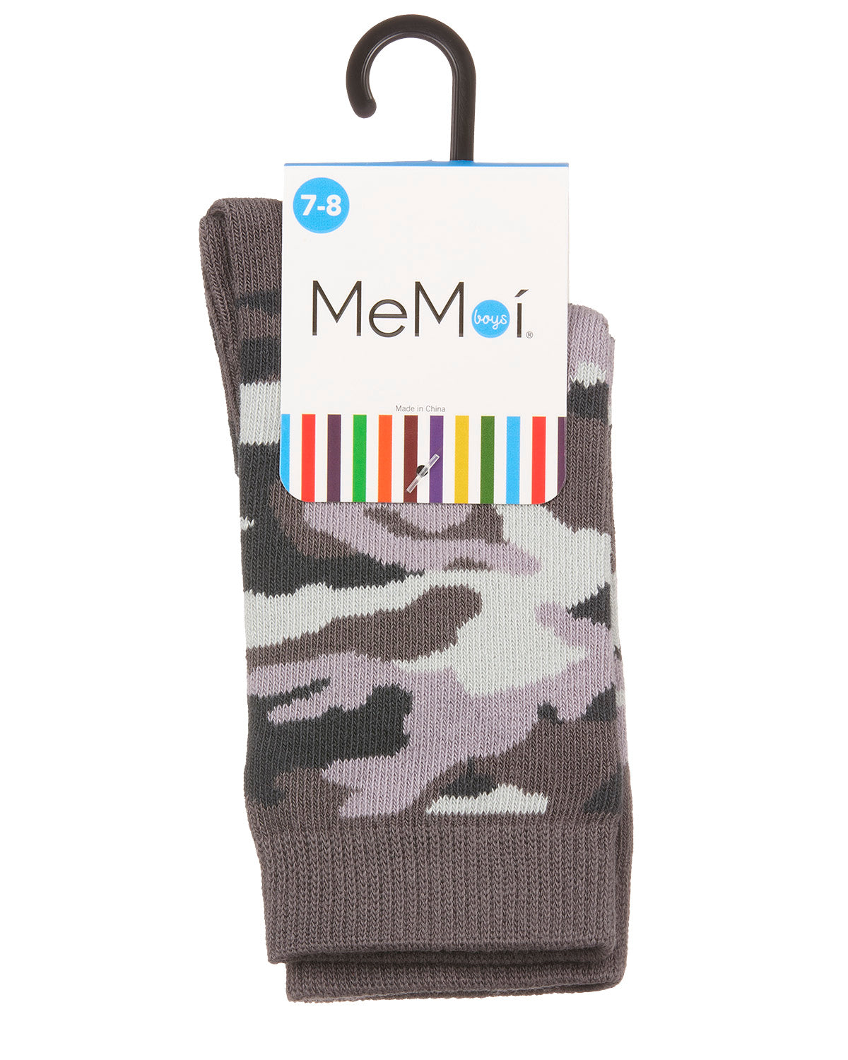 Boys Camouflage-Pattern Cotton-Rich Crew Socks