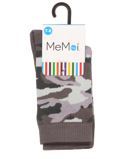 Boys Camouflage-Pattern Cotton-Rich Crew Socks