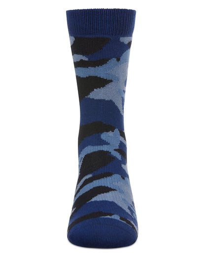 Boys Camouflage-Pattern Cotton-Rich Crew Socks