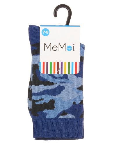 Boys Camouflage-Pattern Cotton-Rich Crew Socks