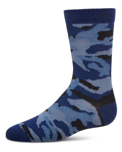 Boys Camouflage-Pattern Cotton-Rich Crew Socks