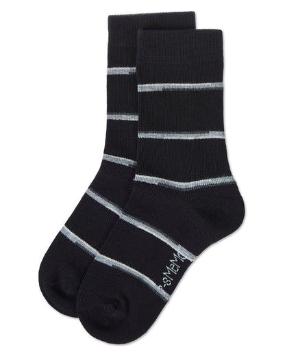 Spacedye Stripe Boys Cotton Blend Crew Sock