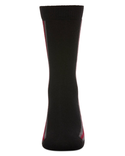 Boys Side-Stripe Cotton-Rich Fine-Gauge Crew Sock
