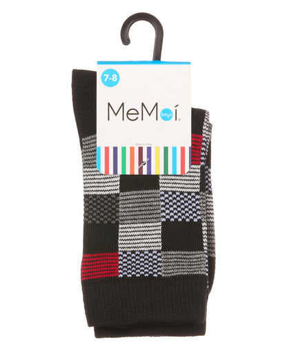 Checkerboard Boys Cotton Blend Crew Sock