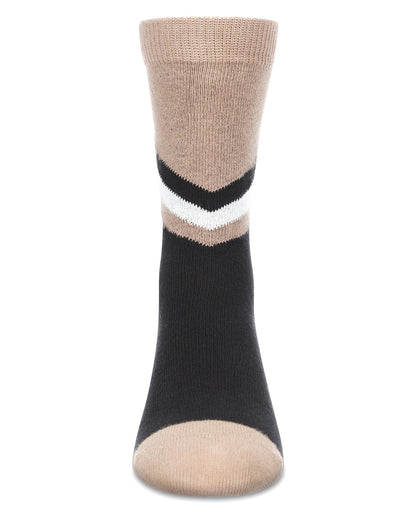 Boys' Geometric Diagonal Stripe Crew Socks