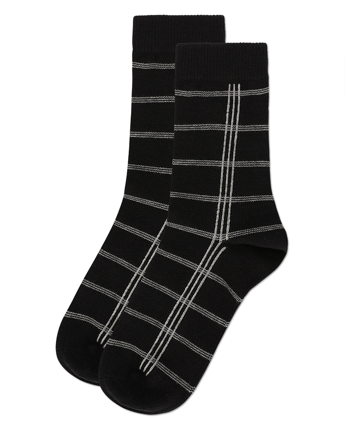 Boys Boxed-Stripe Cotton-Rich Fine-Gauge Crew Sock