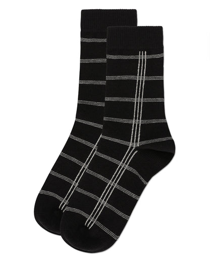 Boys Boxed-Stripe Cotton-Rich Fine-Gauge Crew Sock